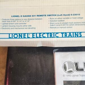 Lionel 6-23010 O O31 Left Hand Remote Control Switch Turnout (2 of them)